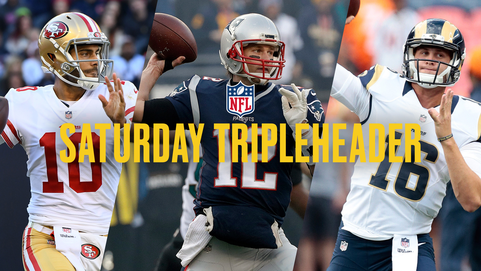 NFL on X: A Saturday tripleheader on @nflnetwork! 