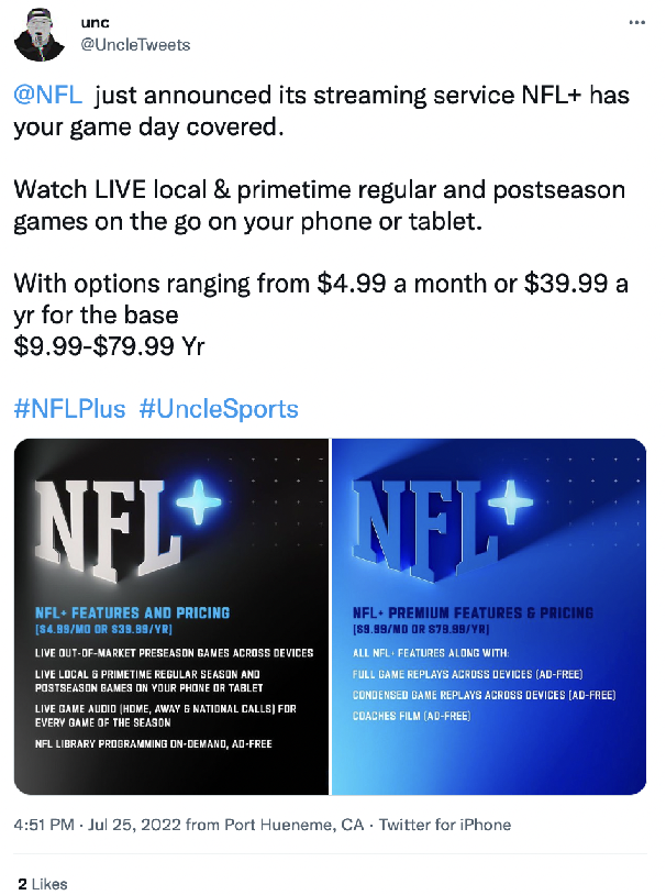 Compadre - NFL+ – App Launch & Marketing Campaign